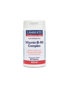 Lamberts Vitamin B‑100 Complex – Υψηλής Ισχύος Συμπλήρωμα B‑Complex – 60 Ταμπλέτες