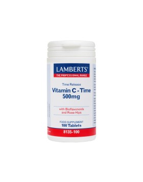 Lamberts Vitamin C Time 500mg – 100 Ταμπλέτες Αργής Απελευθέρωσης