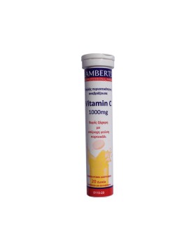 Lamberts Βιταμίνη C 1000mg με Γεύση Πορτοκάλι – 20 Αναβράζοντα Δισκία | Ανοσοποιητικό & Αντιοξειδωτική Προστασία