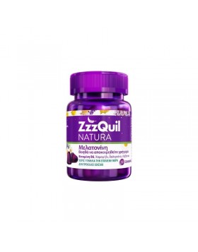 ZzzQuil Natura Συμπλήρωμα Διατροφής με Μελατονίνη 1mg & Βιταμίνη B6 – 30 Ζελεδάκια για Ήρεμο και Φυσικό Ύπνο
