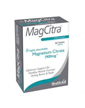 Health Aid MagCitra - Magnesium Citrate 1900mg 60tabs