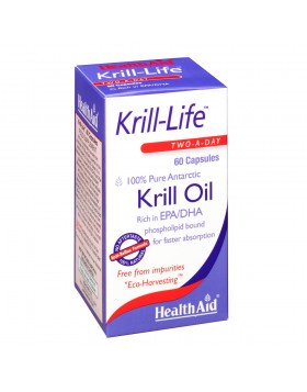 Health Aid Krill Life Krill Oil 500mg 60 Κάψουλες – Ωμέγα 3 για Καρδιά & Εγκέφαλο