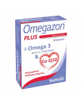 Health Aid Omegazon Plus Ω3 & CoQ10 30mg 30 Κάψουλες - Ωμέγα-3 για Καρδιά, Ενέργεια & Χοληστερίνη