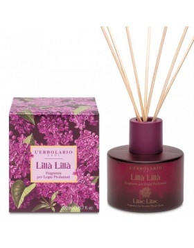L'Erbolario Lilla Lilla Αρωματικό Χώρου με Ξύλινα Στικ 200ml - Φρέσκο Λουλουδάτο Άρωμα Λίλα για τον Χώρο σας