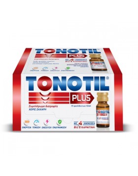 Tonotil Plus Συμπλήρωμα Διατροφής με 4 Αμινοξέα B12 & Καρνιτίνη 15x10ml