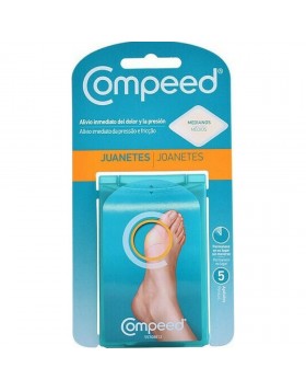 Compeed Bunion Gel Medium 5 Plasters Επιθέματα Juanetes με Gel για Κότσι Medium 5τμχ – Άμεση Ανακούφιση & Προστασία
