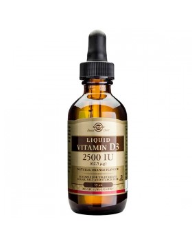 Solgar Vitamin D-3 2500 IU Υγρό Συμπλήρωμα – 59ml για Υγιή Οστά & Ανοσοποιητικό