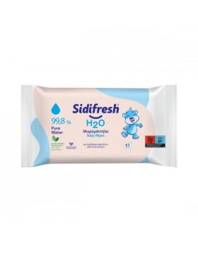 Saniline Sidifresh Μωρομάντηλα με 99% Νερό, χωρίς Οινόπνευμα & Parabens με Χαμομήλι & Aloe Vera 63τμχ