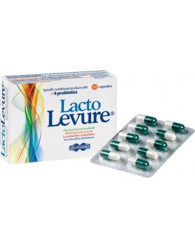 Uni‑Pharma Lacto Levure 10 κάψουλες – Ειδική Διατροφή με 4 Προβιοτικά για Υγιές Έντερο