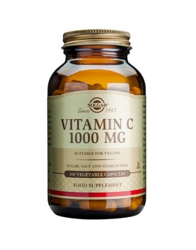 Solgar Vitamin C 1000mg – 100 Φυτικές Κάψουλες για Αντιστροφή Οξειδωτικού Στρες & Ενίσχυση Ανοσοποιητικού