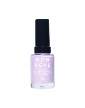 Mon Reve Gel-Like High Performance Nail Color No 08 13ml – Ροζ Βερνίκι Νυχιών Μακράς Διάρκειας με Gel Effect, Έντονη Λάμψη & Πλούσιο Χρώμα