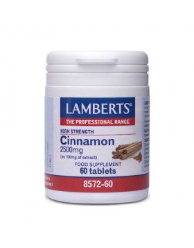 Lamberts Cinnamon 2500MG Ιδανικό για Όσους Έχουν Προβλήματα με τον Διαβήτη, 60tabs