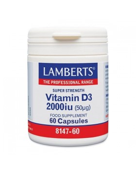 Lamberts Vitamin D3 2000IU (50μg) – 60 Κάψουλες Βιταμίνης D Υψηλής Ισχύος