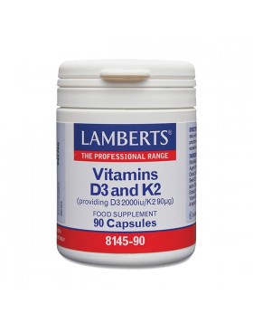 Lamberts Vitamins D3 2000iu & K2 90μg, 90caps 