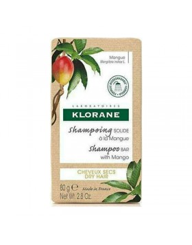 Klorane Shampoo Bar with Mango Στέρεο Σαμπουάν με Μάνγκο για Ξηρά Μαλλιά 80gr