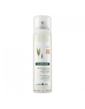 Klorane Dry Shampoo Tinted with Oat & Ceramide 150ml – Ξηρό Σαμπουάν με Βρώμη & Κεραμίδια για Καστανά και Σκούρα Μαλλιά