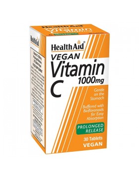 Health Aid Vegan Vitamin C 1000mg Prolonged Release 30tabs Vegan