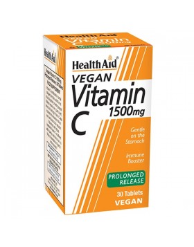 Health Aid Vegan Vitamin C 1500mg Prolonged Release 30 Tab Vegan