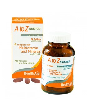 Health Aid A to Z Multivit Minerals Plus Lutein 90 ταμπλέτες