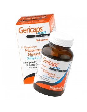 Health Aid Gericaps Active  Multivitamins, Ginseng & Ginkgo Biloba 30 κάψουλες