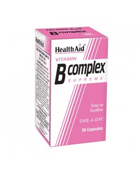 Health Aid Vitamin B-Complex Supreme 30 Κάψουλες - Σύμπλεγμα Βιταμινών Β για Ενέργεια, Νευρικό Σύστημα & Μεταβολισμό