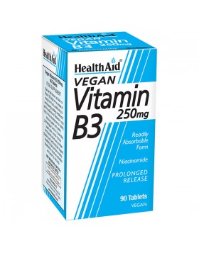 Health Aid Vitamin B3 250mg 90 ταμπλέτες — Νιασίνη για Ενέργεια & Υγεία Δέρματος