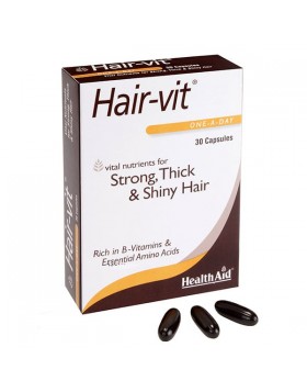 Health Aid Hair-vit 30 Κάψουλες - Συμπλήρωμα για Υγιή Μαλλιά & Αντιμετώπιση Τριχόπτωσης