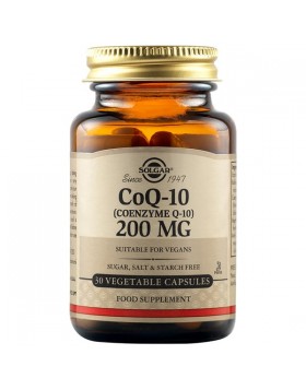 Solgar Coenzyme Q10 200mg – 30 Κάψουλες με KanekaQ10® για Καρδιά, Ενέργεια & Αντιοξείδωση
