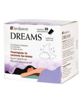 Lavdanon Dreams Συμπλήρωμα Διατροφής για τον Ύπνο με Μελατονίνη, Μελισσόχορτο & Κράταιγο 30 Φακελίσκοι