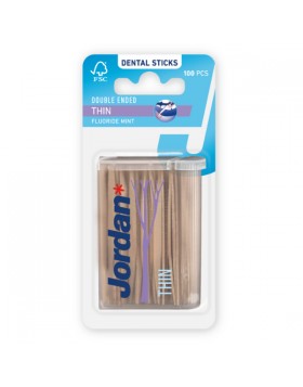 Jordan Dental Sticks Λεπτές Οδοντογλυφίδες 100τμχ