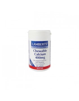 Lamberts Chewable Calcium 400mg – 60 Μασώμενες Ταμπλέτες με Βιταμίνη D