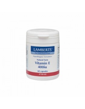 Lamberts Vitamin E 400 IU - 60 Caps | Αντιοξειδωτική Προστασία & Υγεία Δέρματος