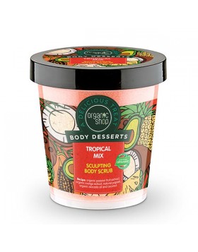 Organic Shop by Natura Siberica Body Desserts Tropical Mix Απολεπιστικό Σώματος για Σμίλευση με Άρωμα Τροπικών Φρούτων, 450ml
