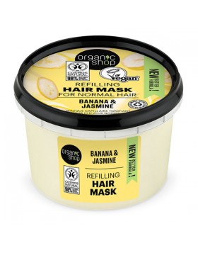 Organic Shop by Natura Siberica Refilling Hair Mask Banana & Jasmine Μάσκα για Κανονικά Μαλλιά 250ml