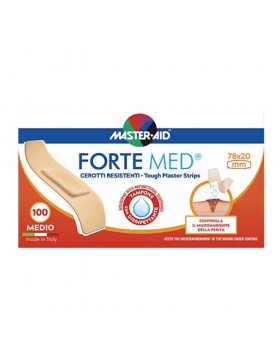 Master Aid Forte Med Τσιρότα Καφέ Στενά 78x20mm 100 τεμάχια