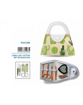 Pokhara Lady Cotton Manicure Set – Πλήρες σετ μανικιούρ σε θήκη, για περιποίηση νυχιών με στυλ και ευκολία παντού