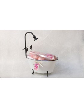 Pokhara Bath Set Σαμπανιέρα – Αφρόλουτρο, 2 bath bombs & σφουγγάρι σε κομψή συσκευασία για spa εμπειρία στο σπίτι ή δώρο