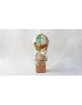 Pokhara Bath Set “Vintage Αερόστατο” – Σετ περιποίησης με αφρόλουτρο, bubble bath, λοσιόν & σφουγγάρι σε συλλεκτική συσκευασία δώρου