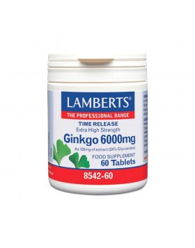 Lamberts Ginkgo 6000mg για την Μνήμη και τα Άκρα 60tabs 