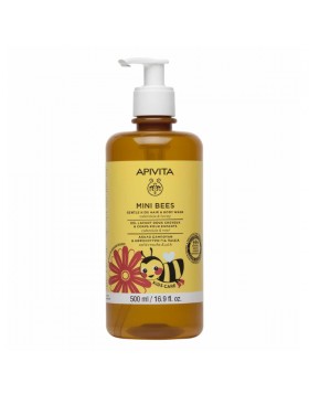 Apivita Mini Bees Kids Hair & Body Wash 500ml – Απαλό Σαμπουάν & Αφρόλουτρο με Καλέντουλα & Μέλι