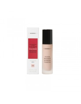 Korres Wild Rose Brightening Foundation SPF15 Άγριο Τριαντάφυλλο WRF1 για Λάμψη & Φυσική Κάλυψη, 30ml