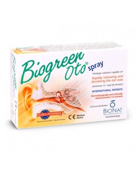 Bionat Biogreen Oto Spray Αποτελεσματικό Ωτικό Σπρέι Καθαρισμού για Όλη την Οικογένεια 13ml