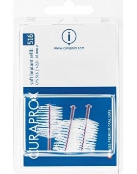Curaprox CPS516 Ανταλλακτικά Βουρτσάκια Μωβ – 3τμχ