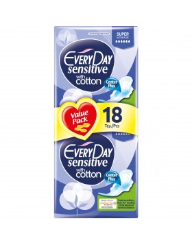 EveryDay Sensitive Super Plus 18τμχ – 6 Σταγόνες με Φτερά