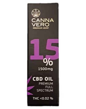 Cannavero CBD Oil 1500mg 10ml – 15% CBD Φυσικό Έλαιο Κάνναβης για Χαλάρωση & Ευεξία