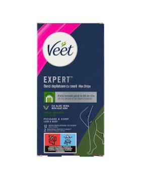 Veet Expert Αποτρίχωση με κρύο κερί Strips για το ευαίσθητο δέρμα σώματος και ποδιών, 20 τμχ