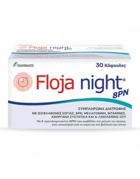 Floja Night 8PN 30caps Αντιμετώπιση των Συμπτωμάτων της Εμμηνόπαυσης 