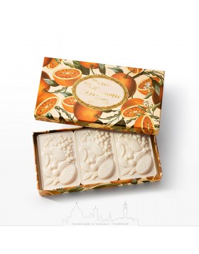 Saponificio Fiorentino Orange – Φυτικά σαπούνια 3x125g με δροσερό άρωμα πορτοκαλιού για καθημερινή αναζωογόνηση και φρεσκάδα