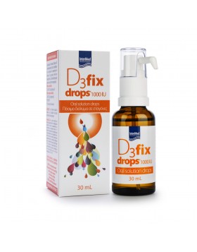 Intermed D3 Fix Drops 1000IU Συμπλήρωμα Βιταμίνης D3 σε Σταγόνες, με Γεύση Φράουλα, 30ml