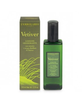 L'Erbolario Vetiver Deodorant 100ml – Αποσμητική Λοσιόν με Vetiver για Αίσθηση Φρεσκάδας και προστασία όλη μέρα